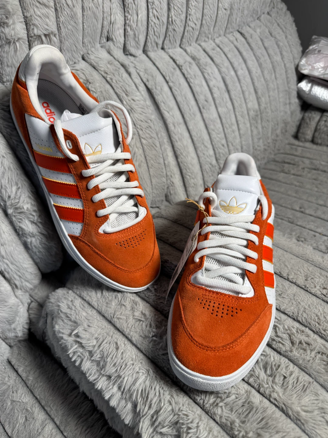 Adidas Tyshawn Orange White Skate Shoes - photo 5