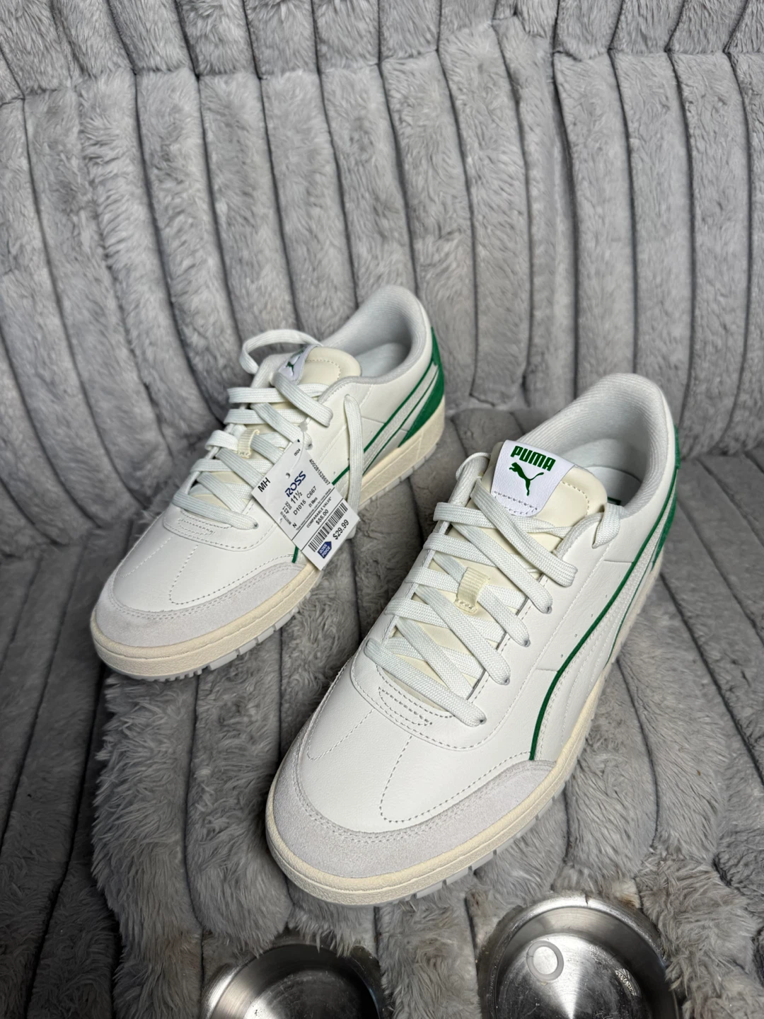 Puma White/Green Low Top Sneakers - photo 2