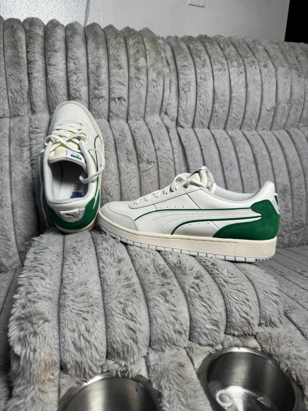 Puma White/Green Low Top Sneakers - photo 3