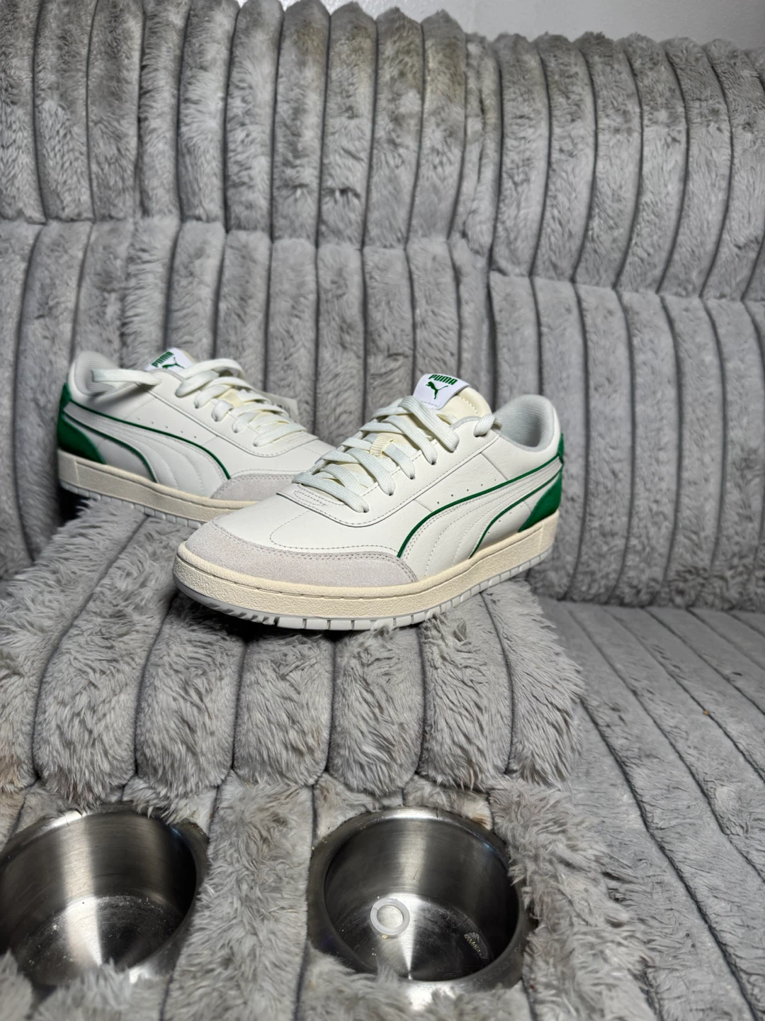 Puma White/Green Low Top Sneakers - photo 4