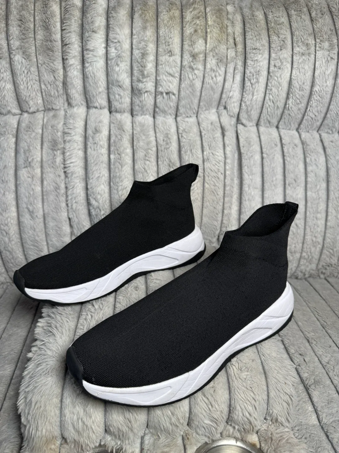 Black Sock Slip-On Sneakers