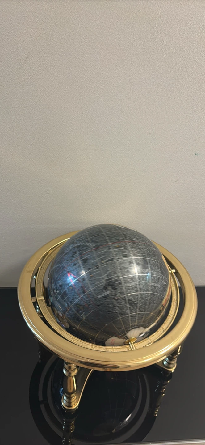 Decorative Gemstone Globe on Brass Stand - photo 5