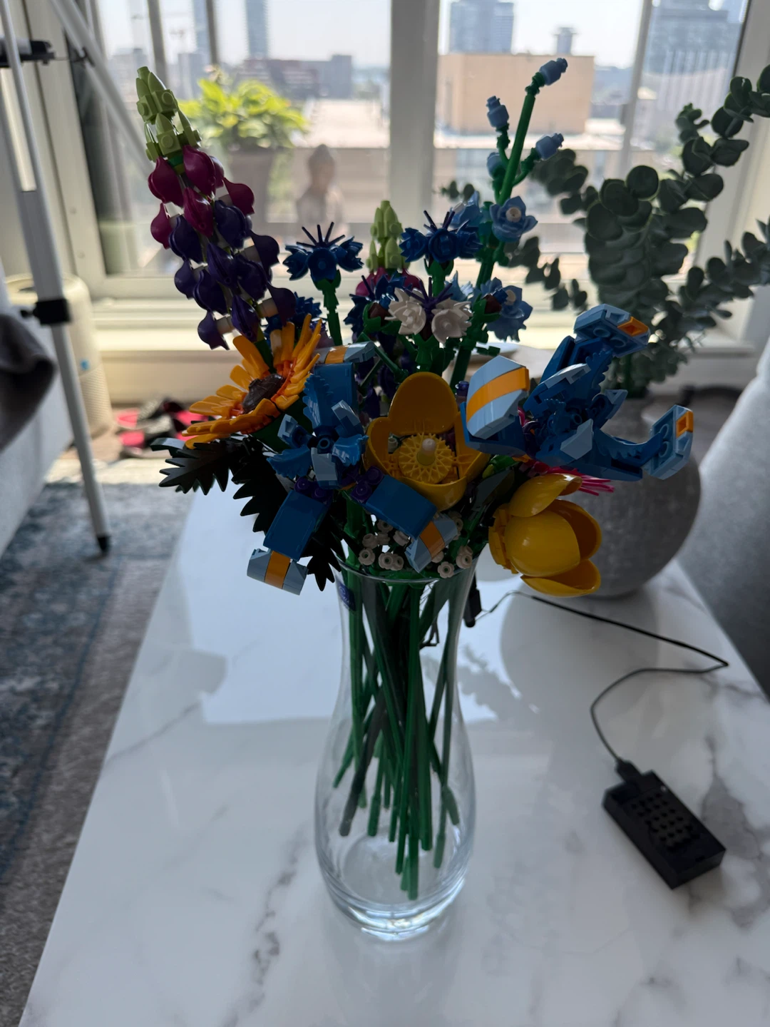 LEGO Flower Bouquet with vase and light attachment