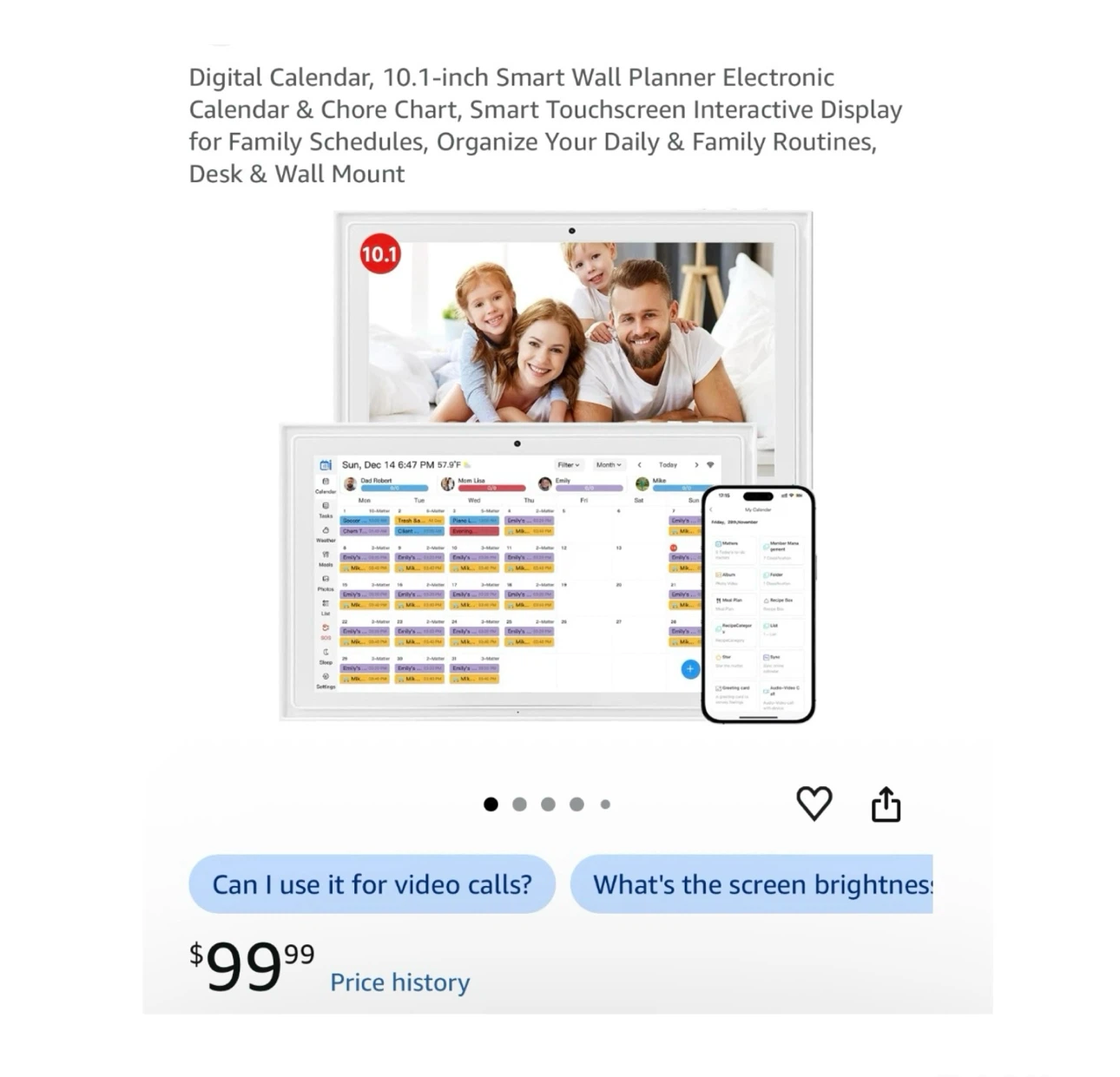 Brand new Digital Calendar, 10.1-inch