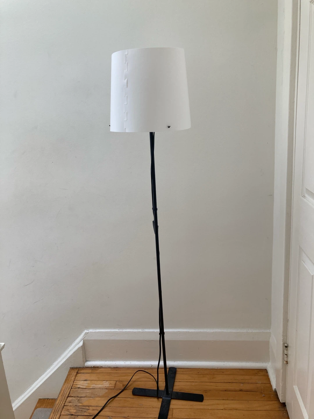 IKEA floor lamp with white shade