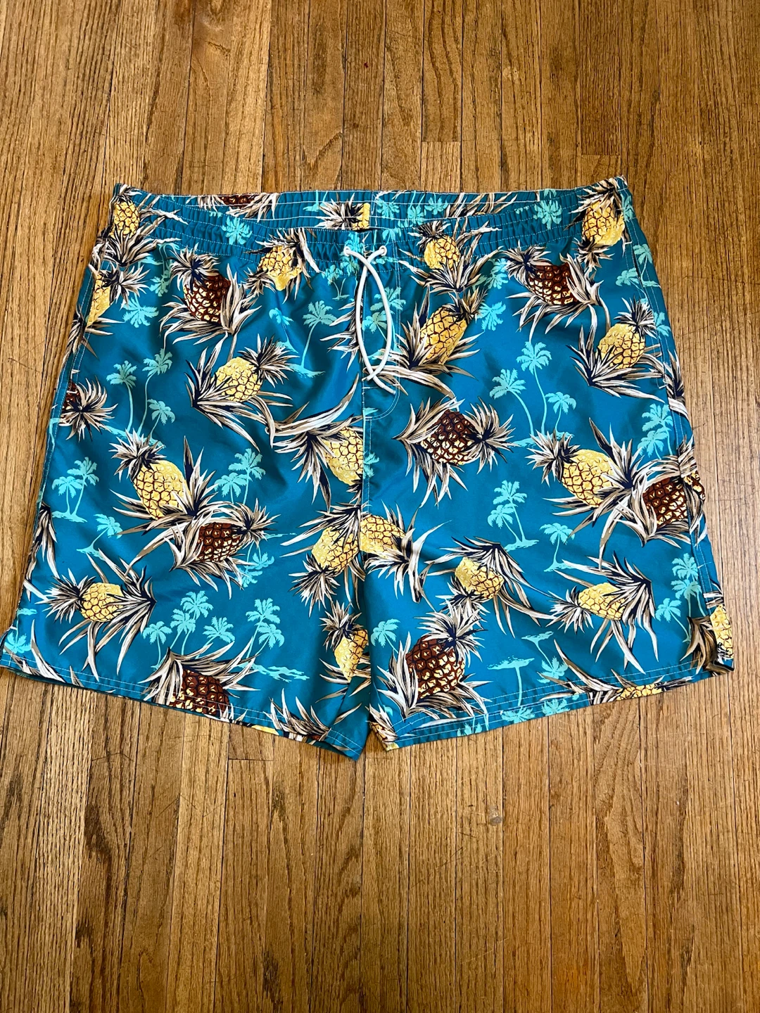 Men's Pineapple Print Swim Trunks- 2XL