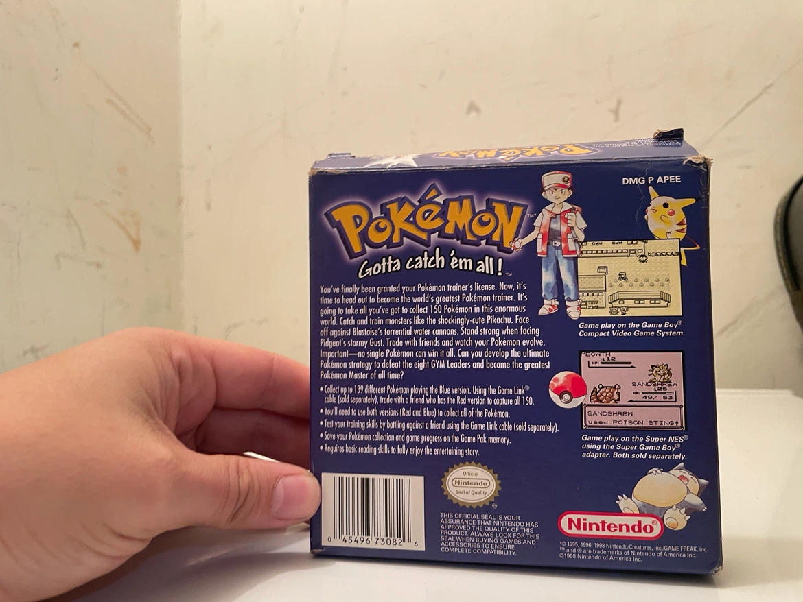 Pokémon Blue Version Game Box - photo 3