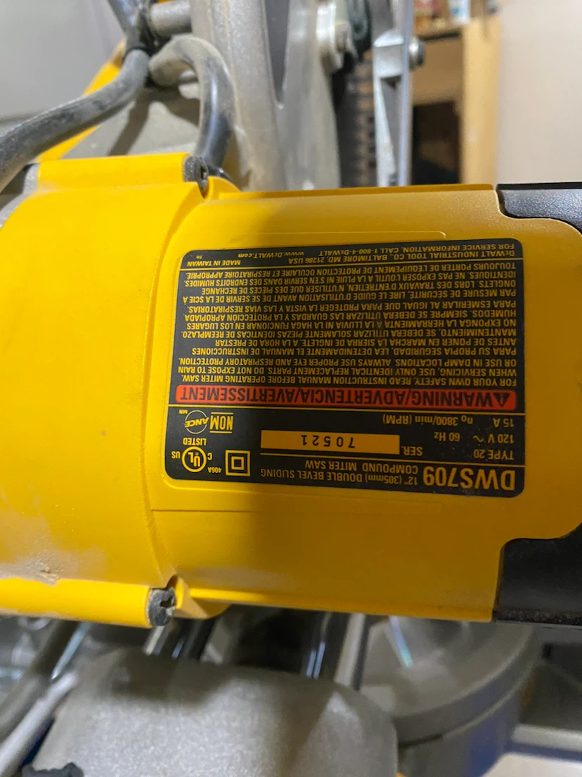 DEWALT DWS709 Compound Double Bevel Miter Saw 12"