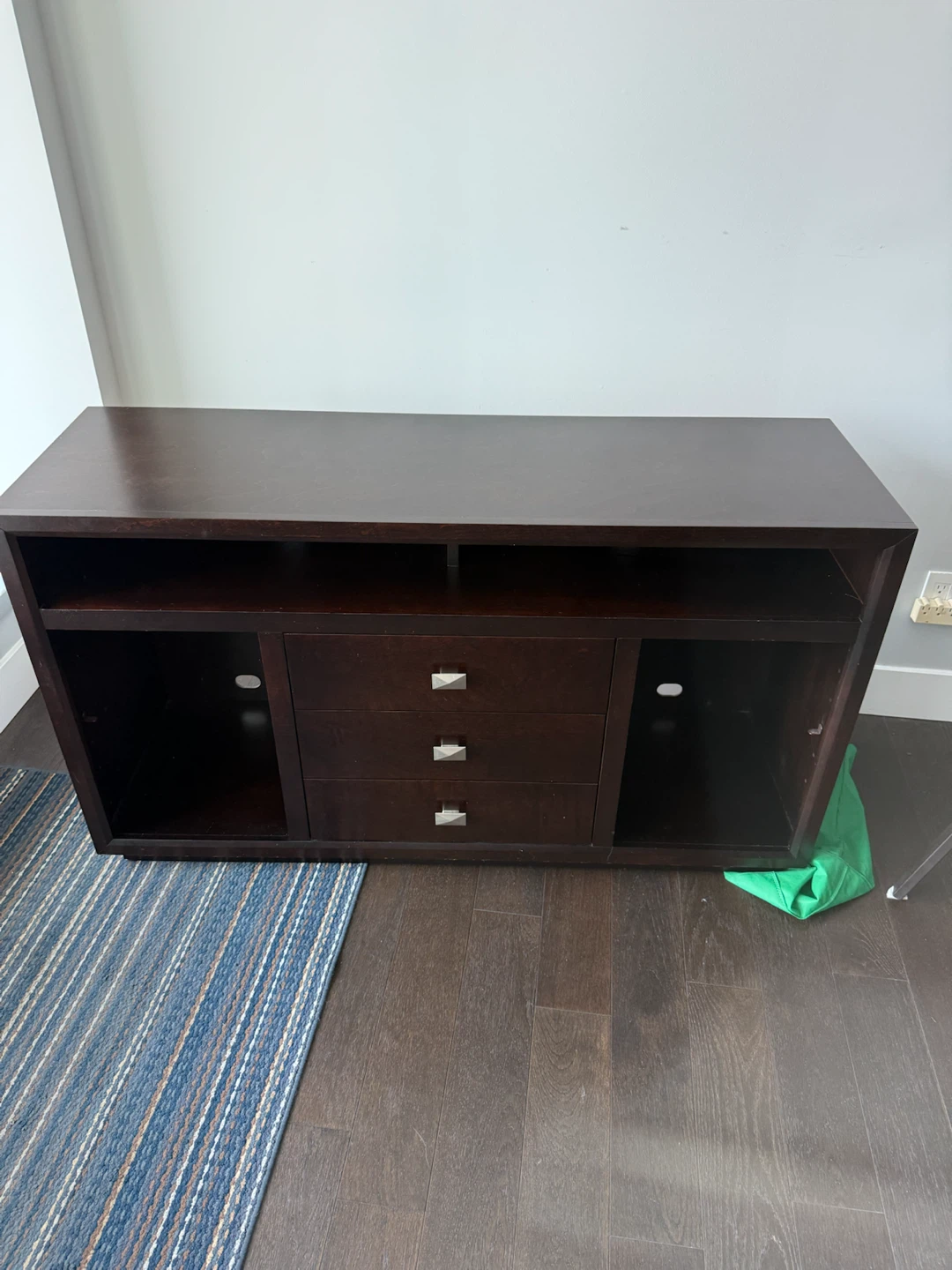 Side table with glass top