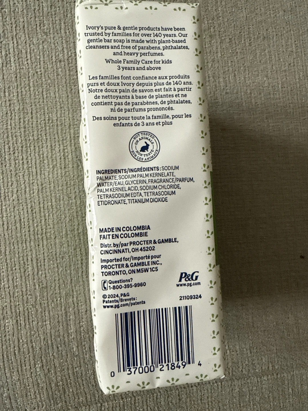 Ivory Gentle Bar Soap with Aloe Scent - 10 Bars - photo 2