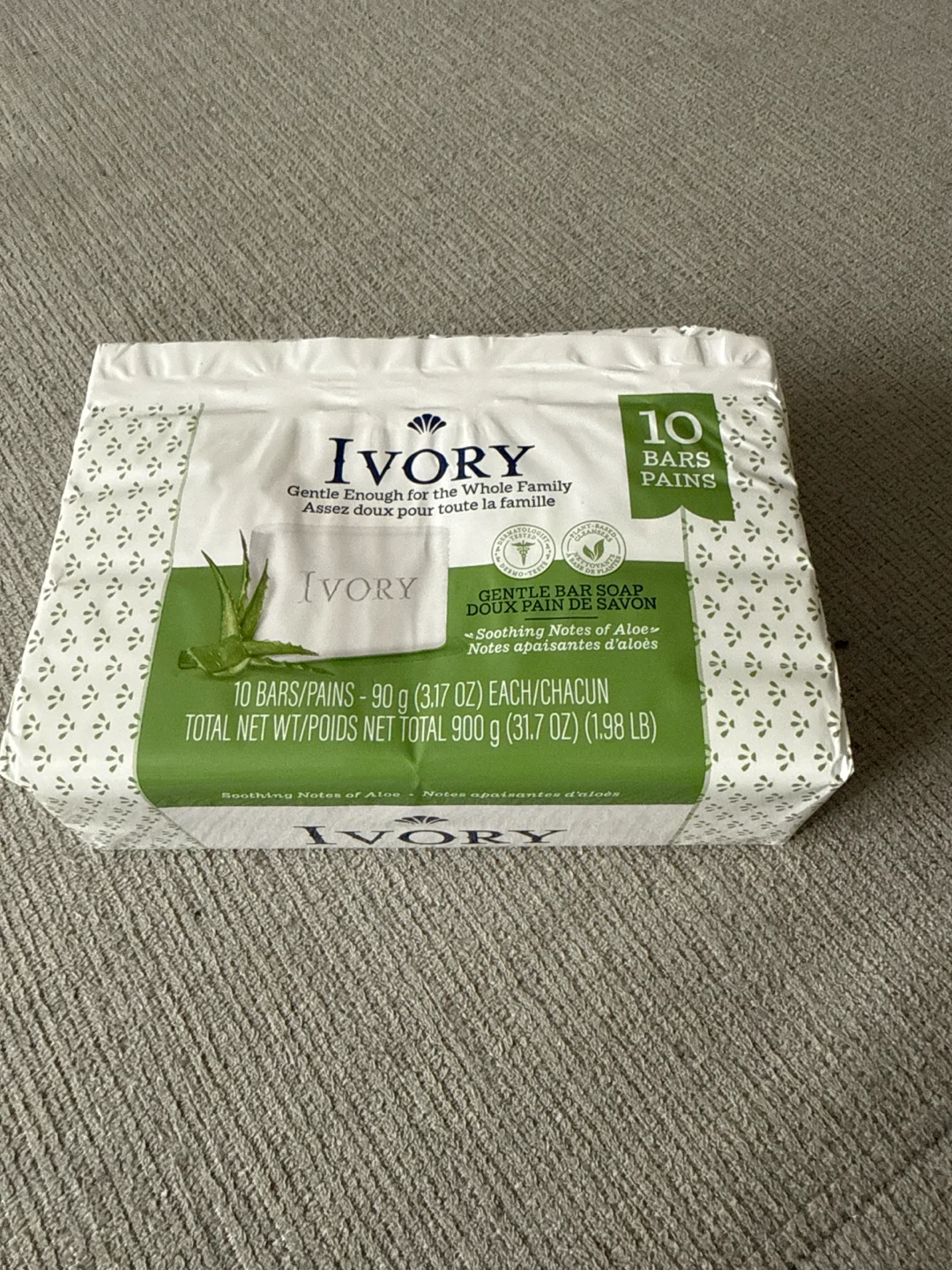 Ivory Gentle Bar Soap with Aloe Scent - 10 Bars - photo 3