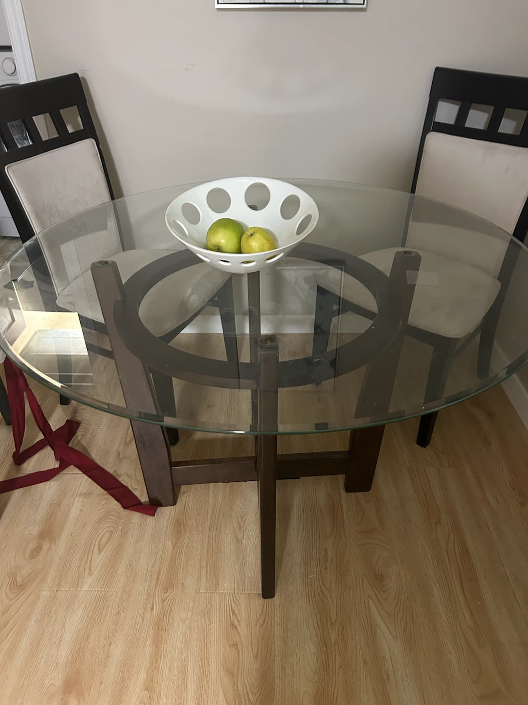 Glass kitchen table 45 in glass