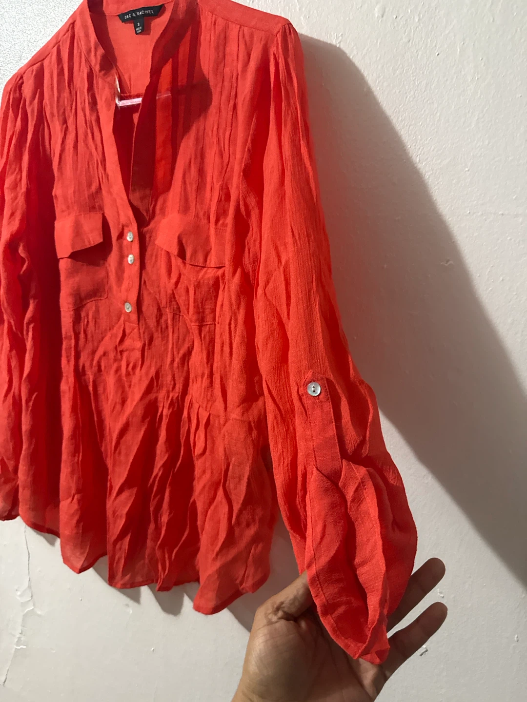 Zac & Rachel Orange Button-Up Blouse - photo 3