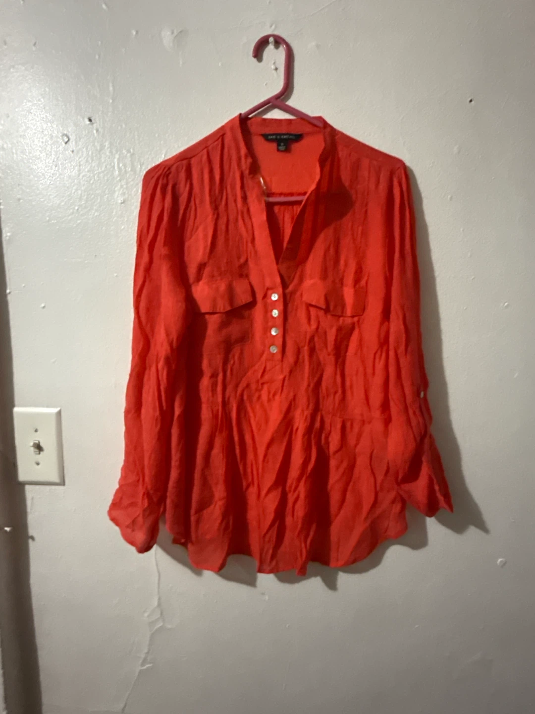 Zac & Rachel Orange Button-Up Blouse - photo 4