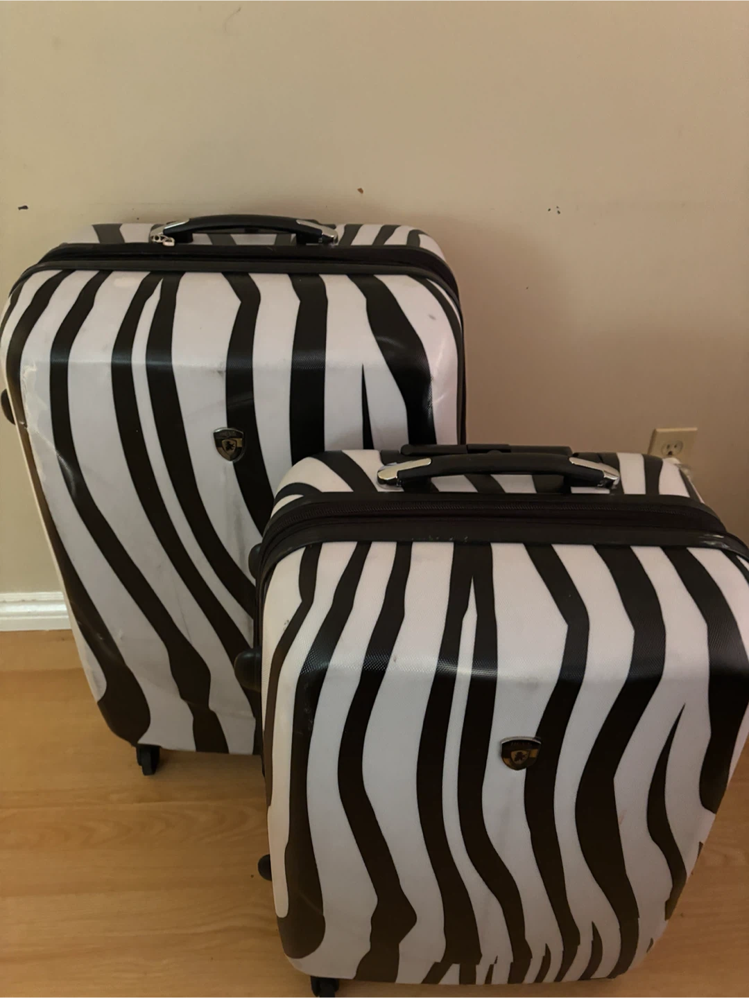 Zebra Print Luggage Set