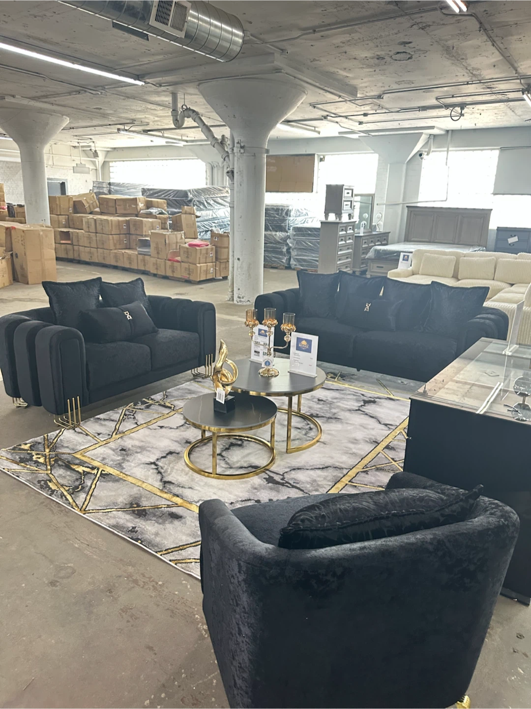 Sofa + loveseat + recliner (brand new)