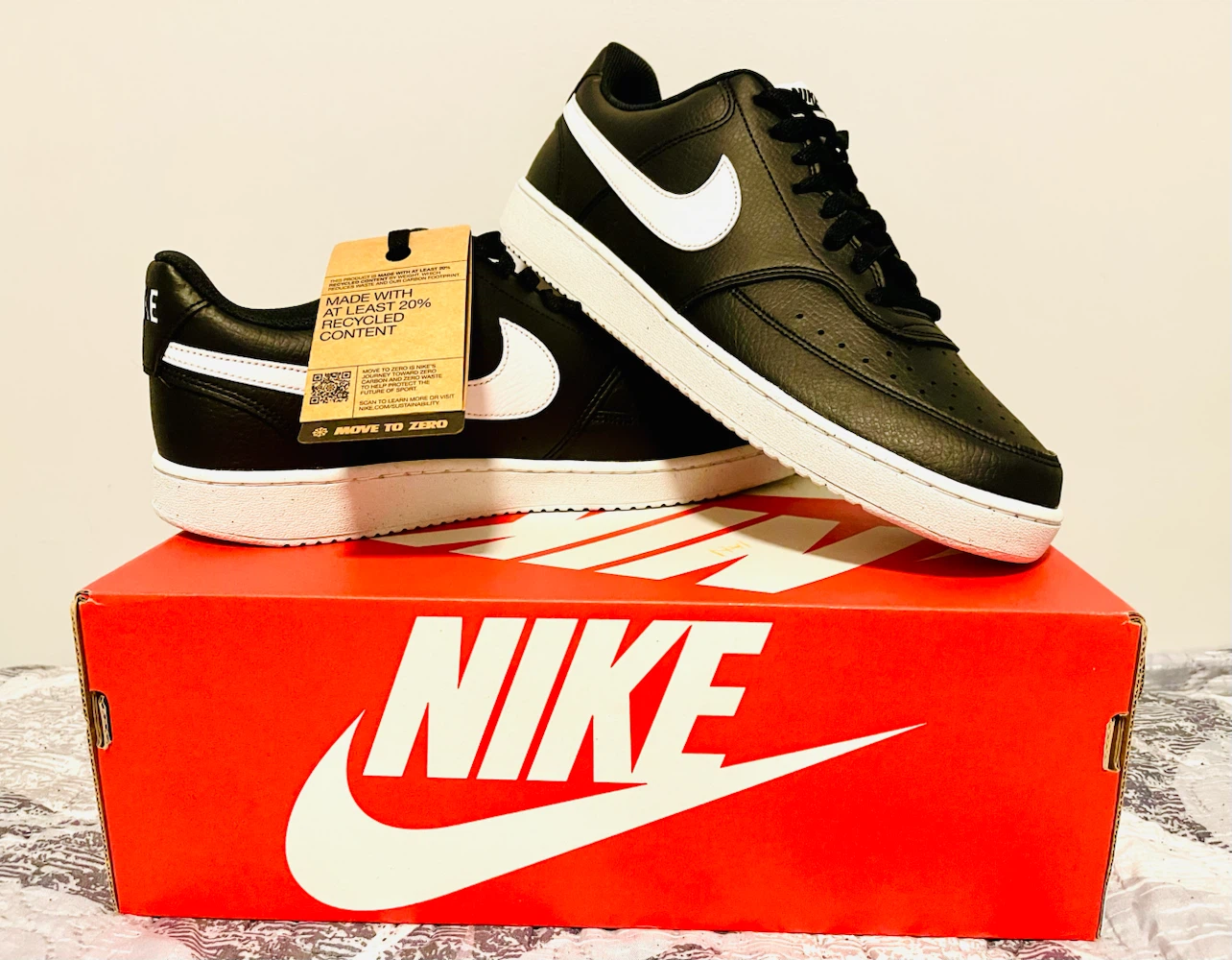 Nike Court Vision Lo Sneakers - Black/White