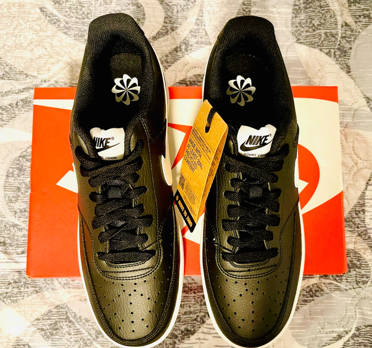 Nike Court Vision Lo Sneakers - Black/White - photo 3