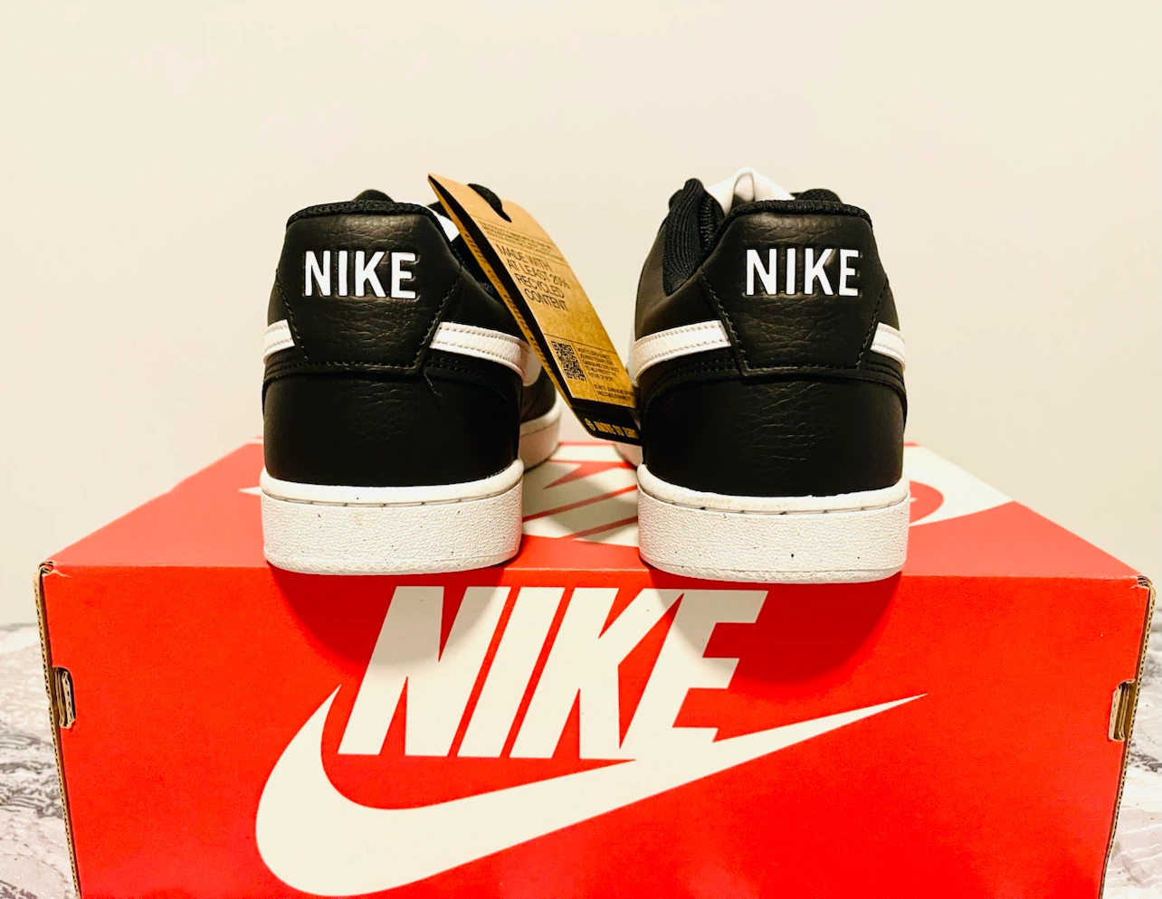 Nike Court Vision Lo Sneakers - Black/White - photo 4
