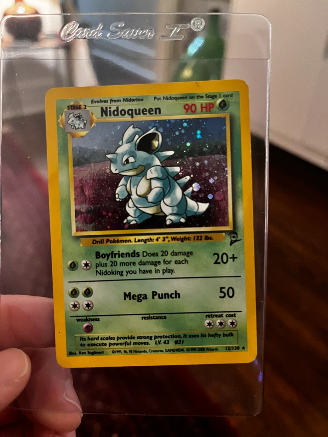 Pokemon Nidoqueen holo card.