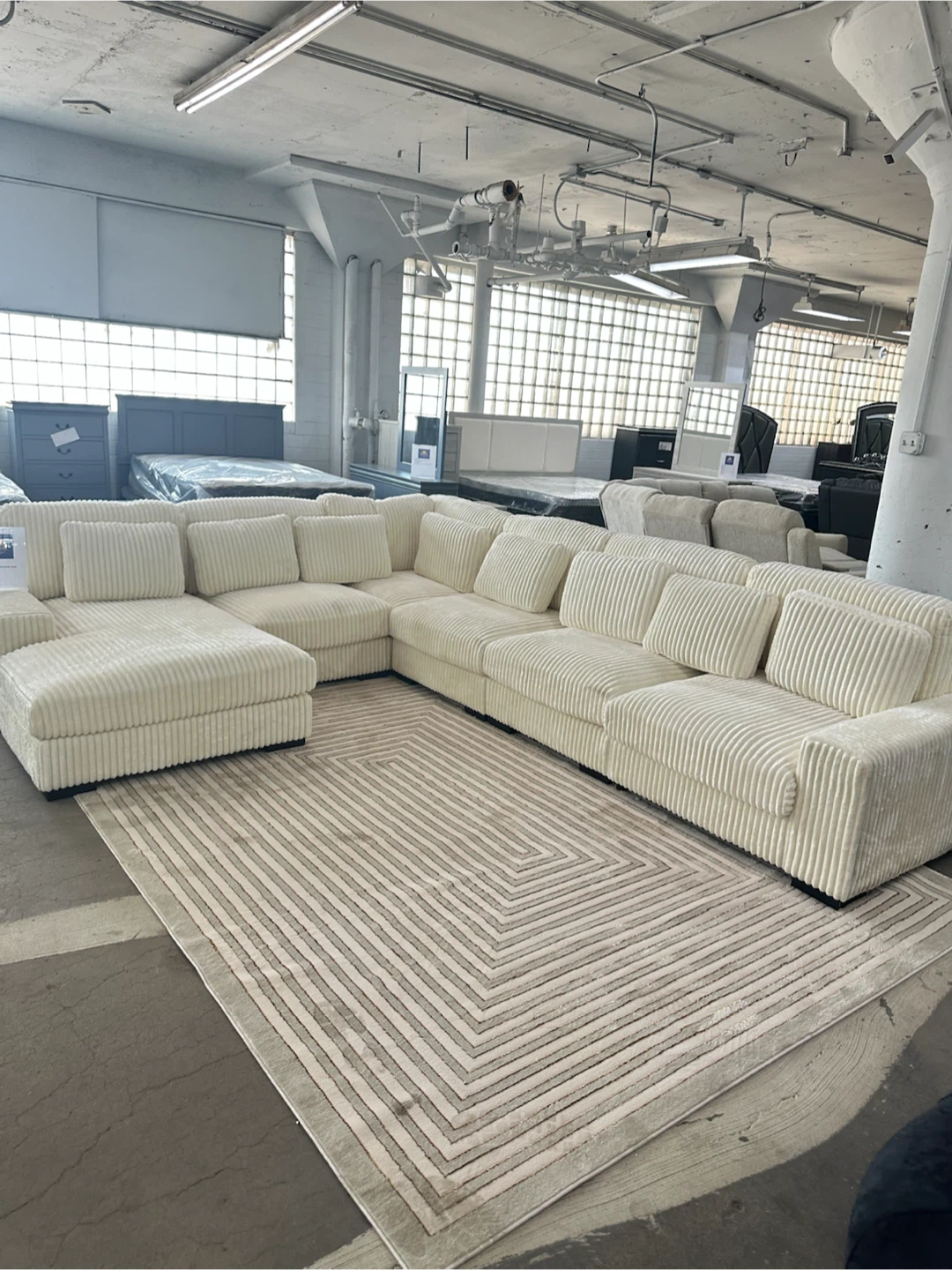 White L shape sectional (new)