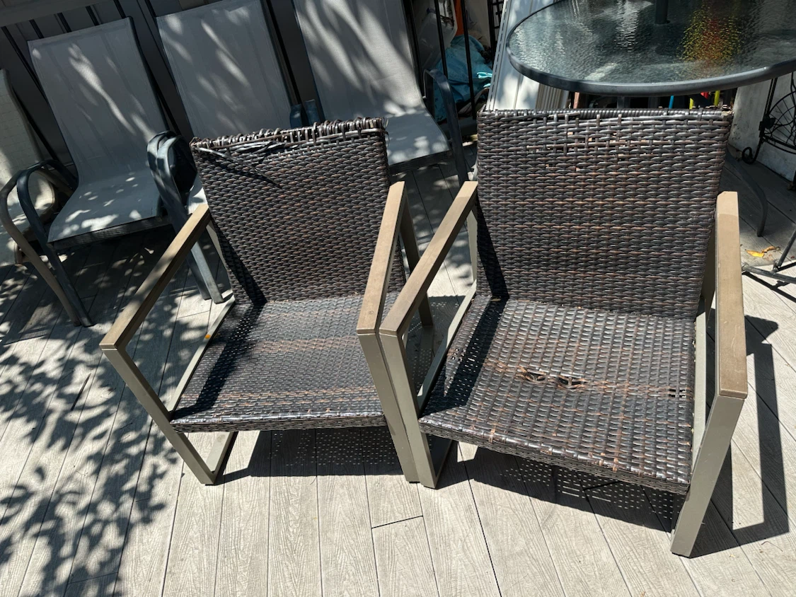 Wicker Patio Chairs (Set of 2)