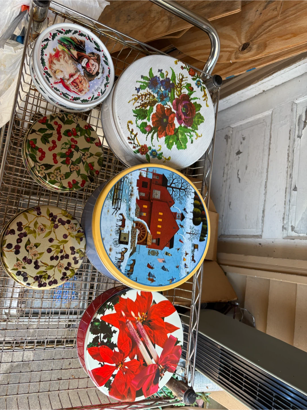 Vintage Holiday Tins (Set of 6)