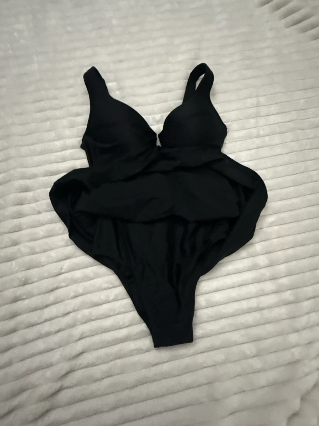 Shore Shapes Black Swimwear Tankini Size 8 - photo 2