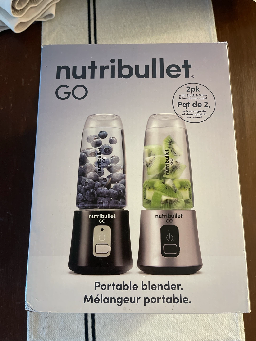 NutriBullet GO Portable Blender 2-Pack. Unused