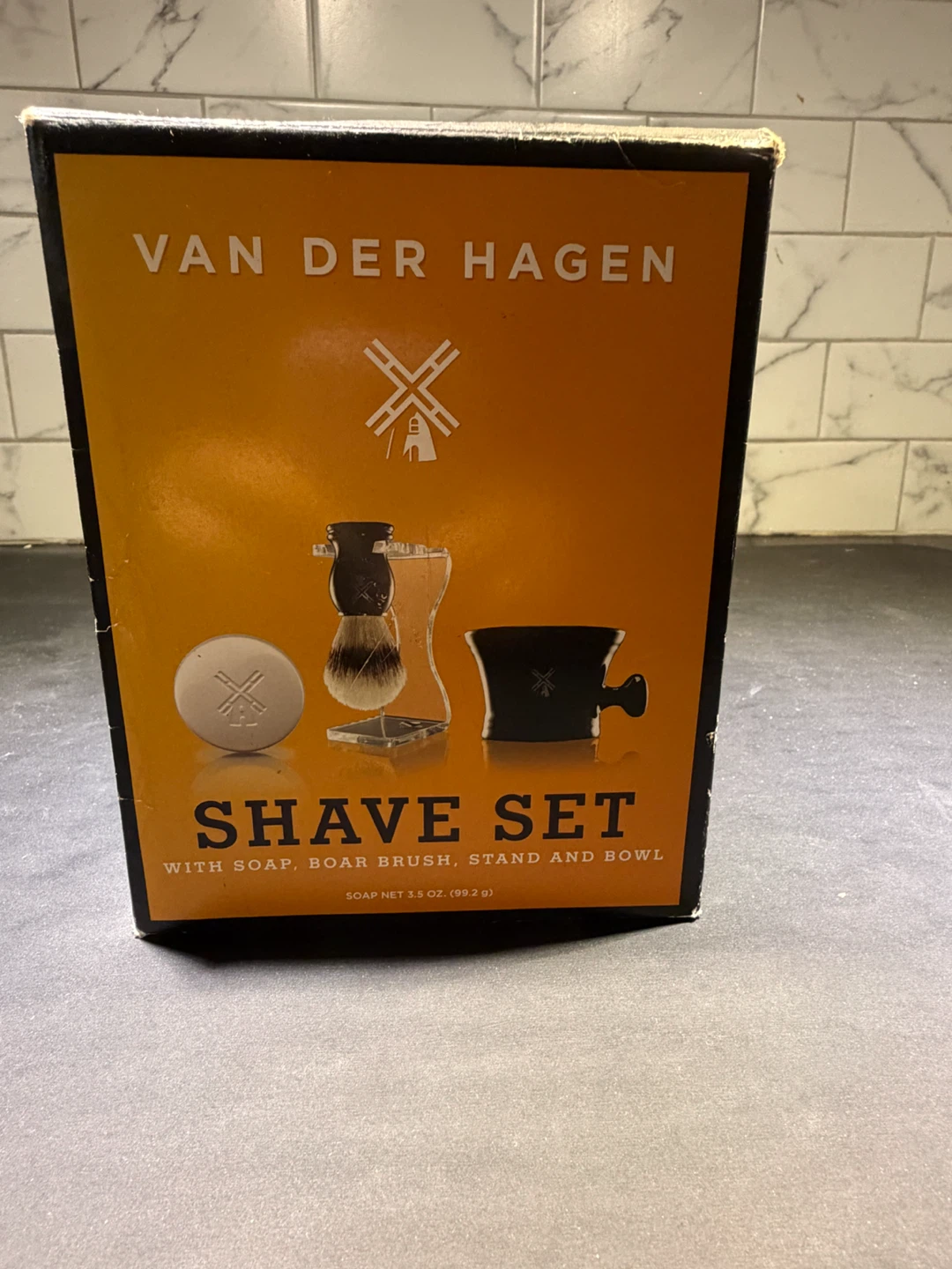 Van Der Hagen Shave Set with Soap, Brush, Stand and Bowl