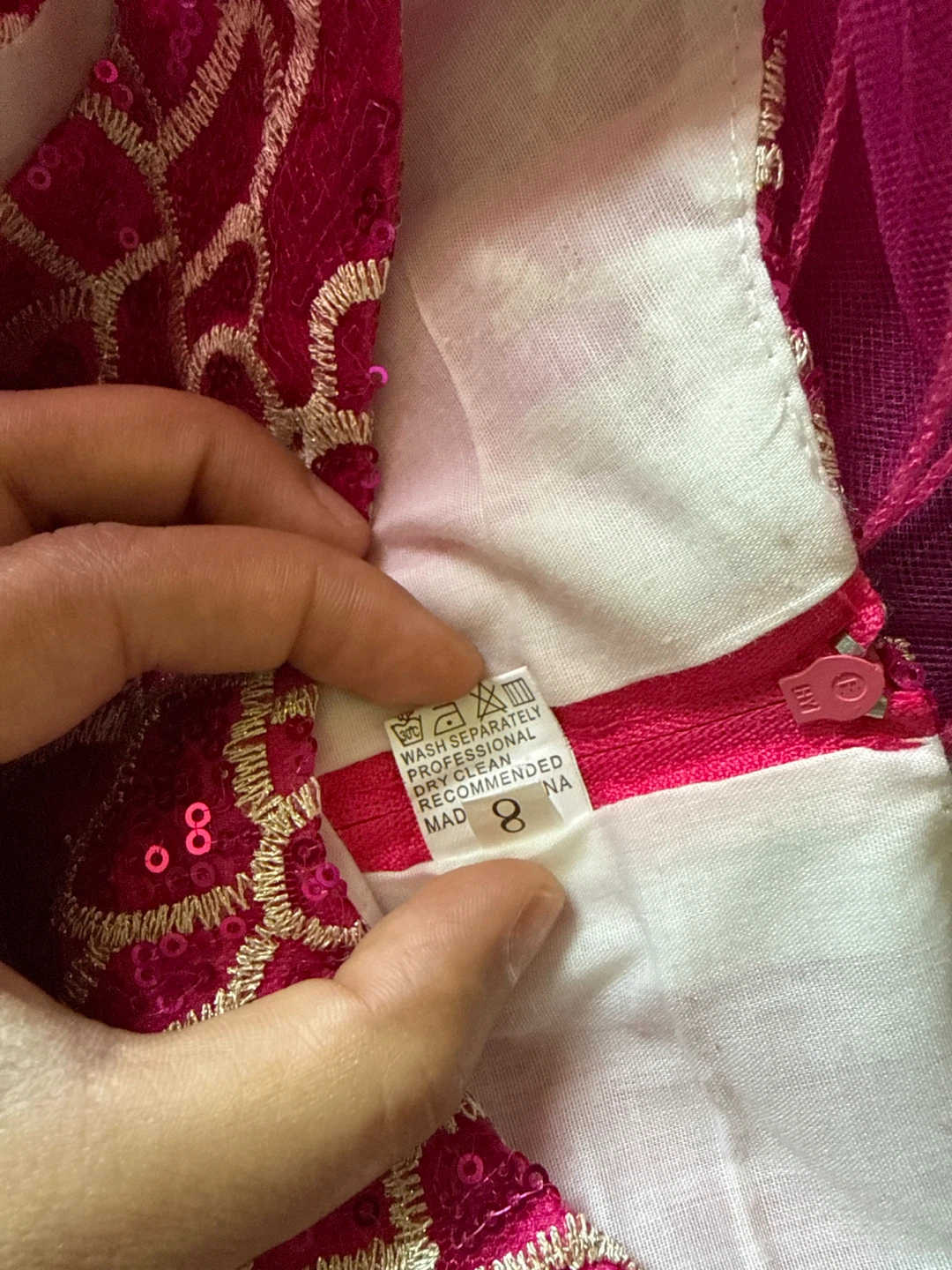 Hot Pink Girls Dress Size 8 - photo 5