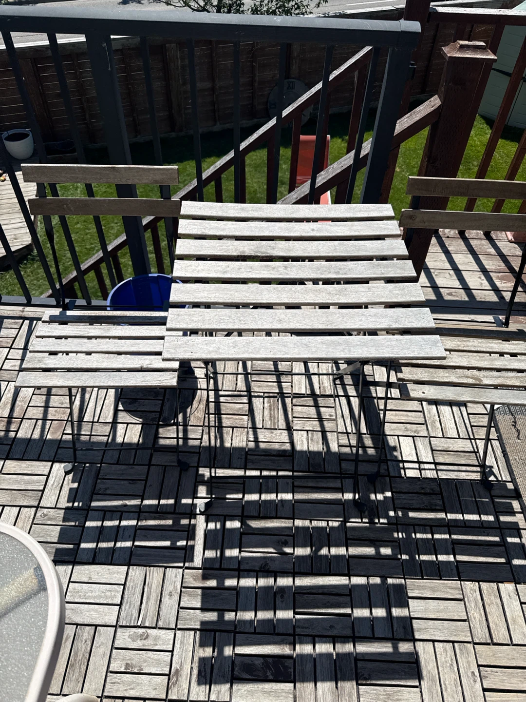 Wooden Outdoor Bistro Set