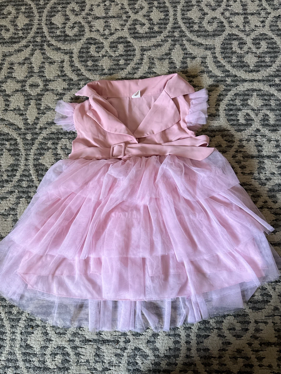 Pink Tulle Dress with Collar 4 year old