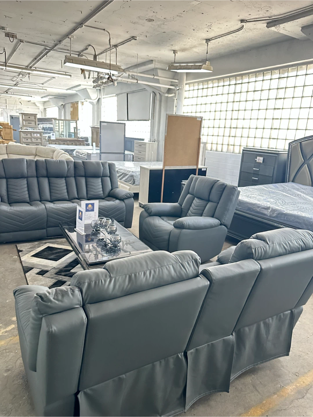 Sofa + loveseat + recliner (new)