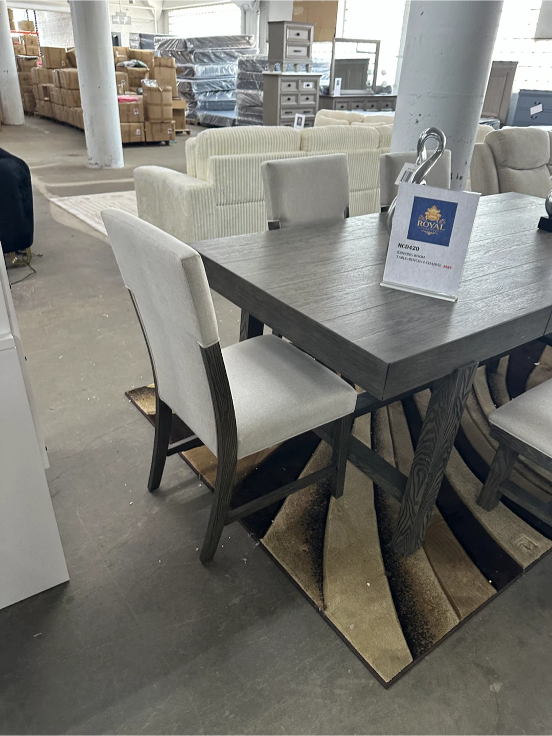 Dining table + 4 chairs + bench (new) - photo 2