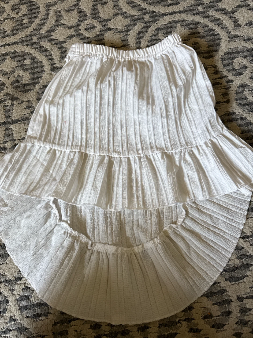 White Ruffled Tiered Skirt size 110