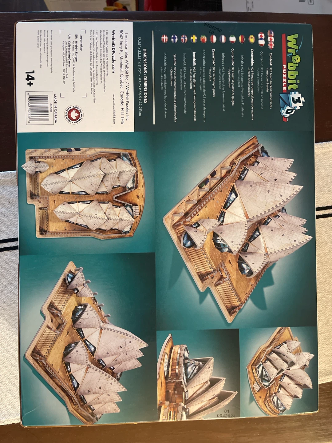 Wrebbit 3D Sydney Opera House Puzzle. Unopened - photo 2