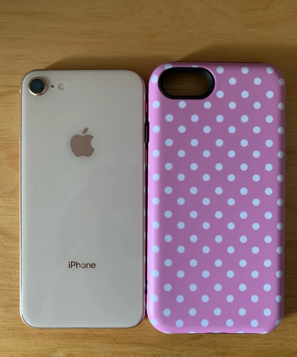Apple iPhone 8 with Pink Polka Dot Case - photo 3