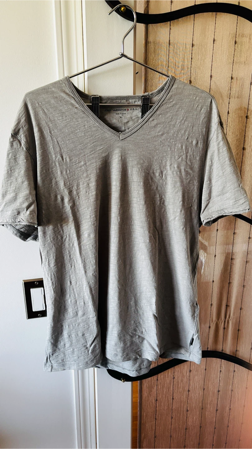 John Varvatos U.S.A. Grey V-Neck T-Shirt - photo 2