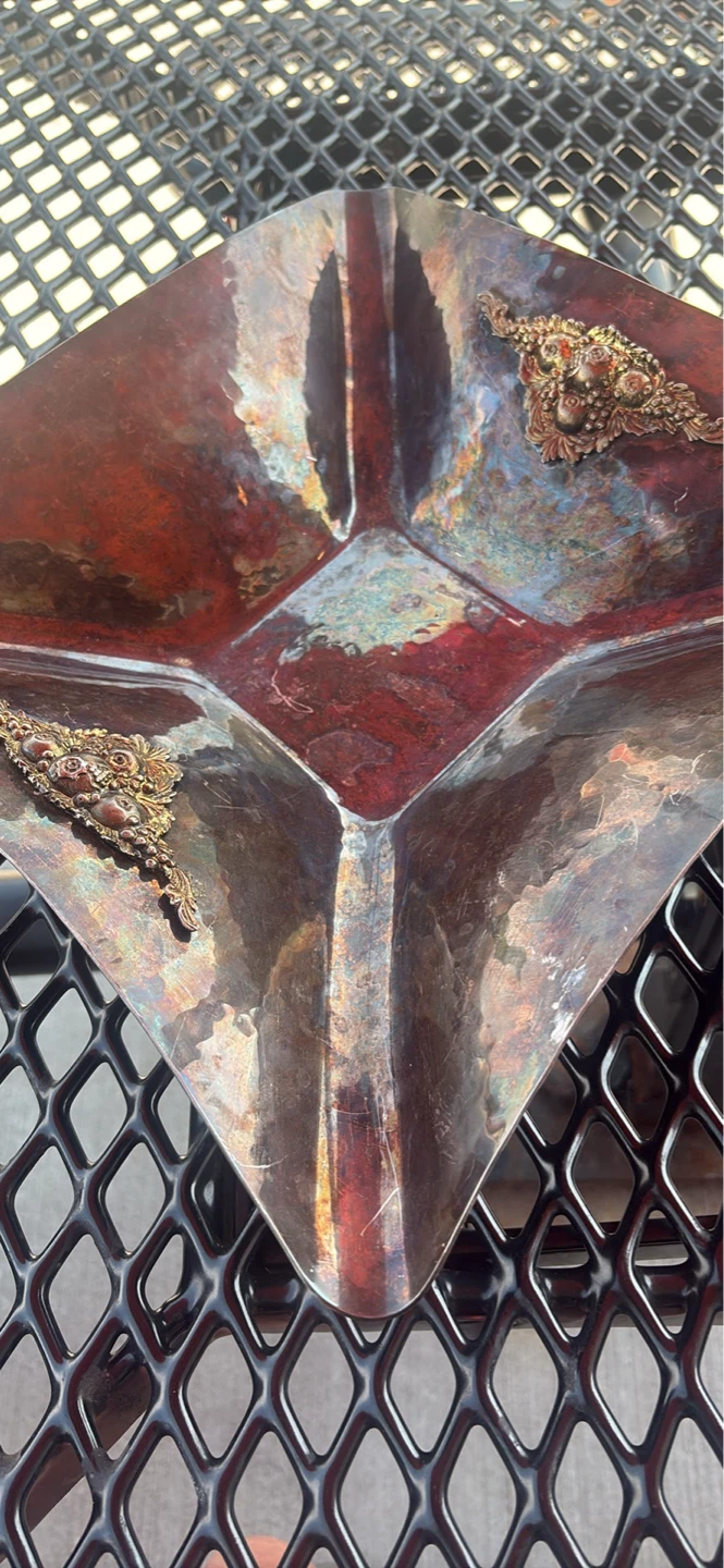 Vintage Decorative Bowl with Ornate Embellishments