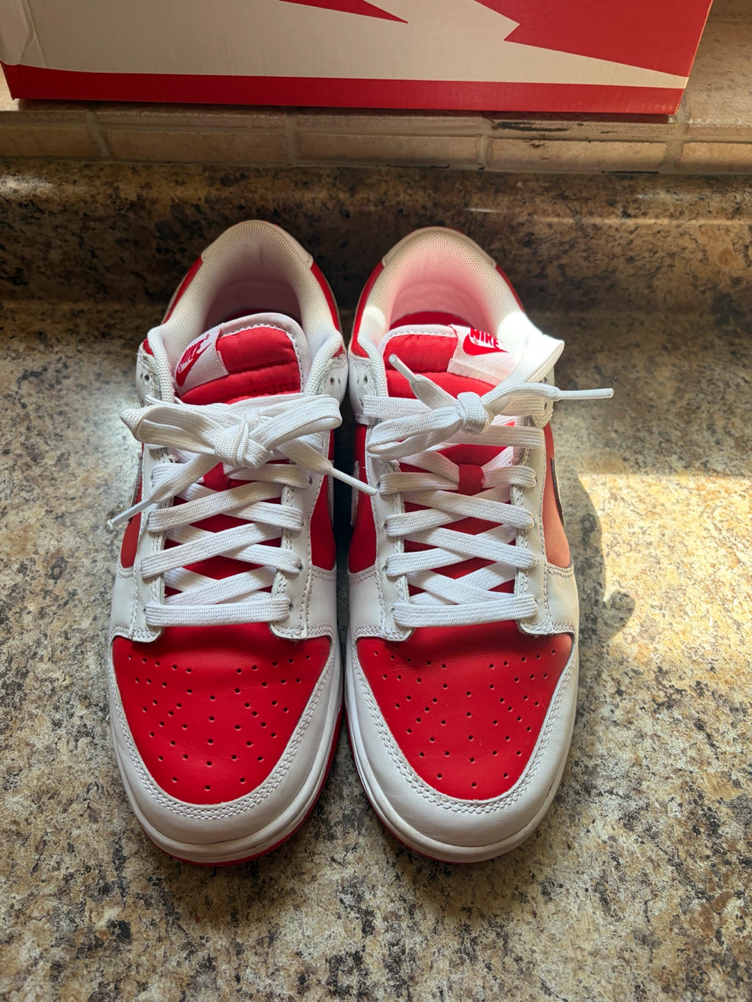 Nike Dunk Low Red White - photo 4