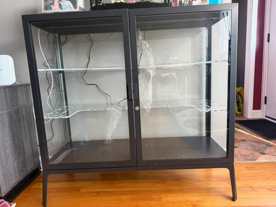 IKEA Milsbo Glass Cabinet and Luvcosy shelf set