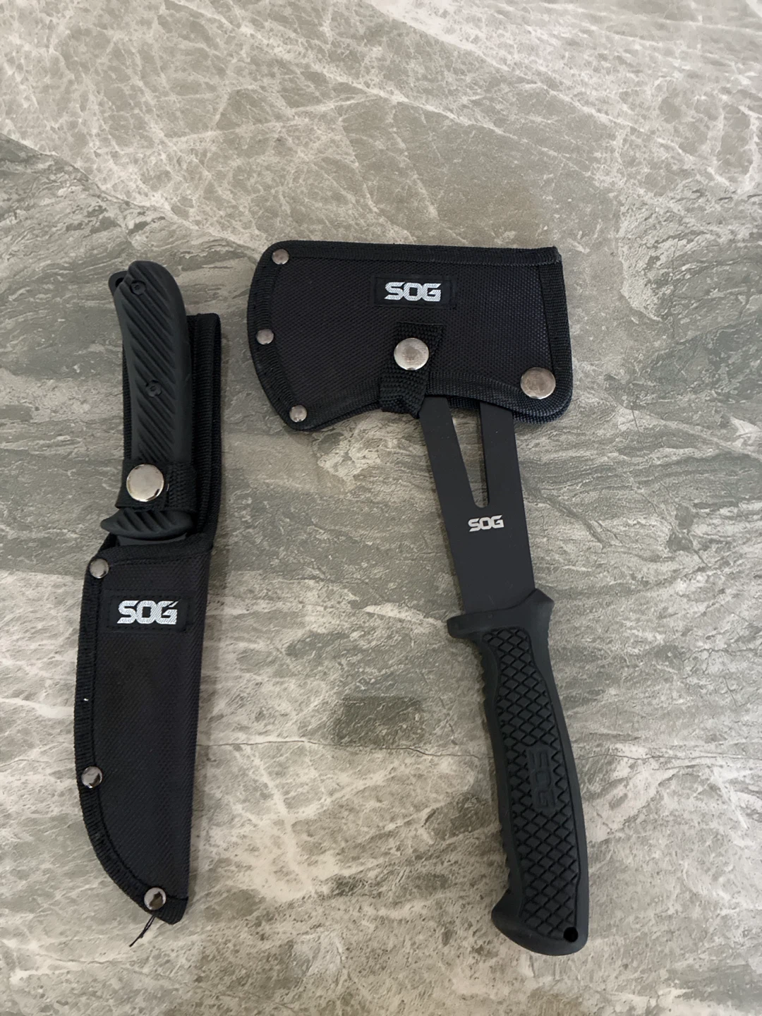 SOG Knife and Hatchet Set with Sheaths