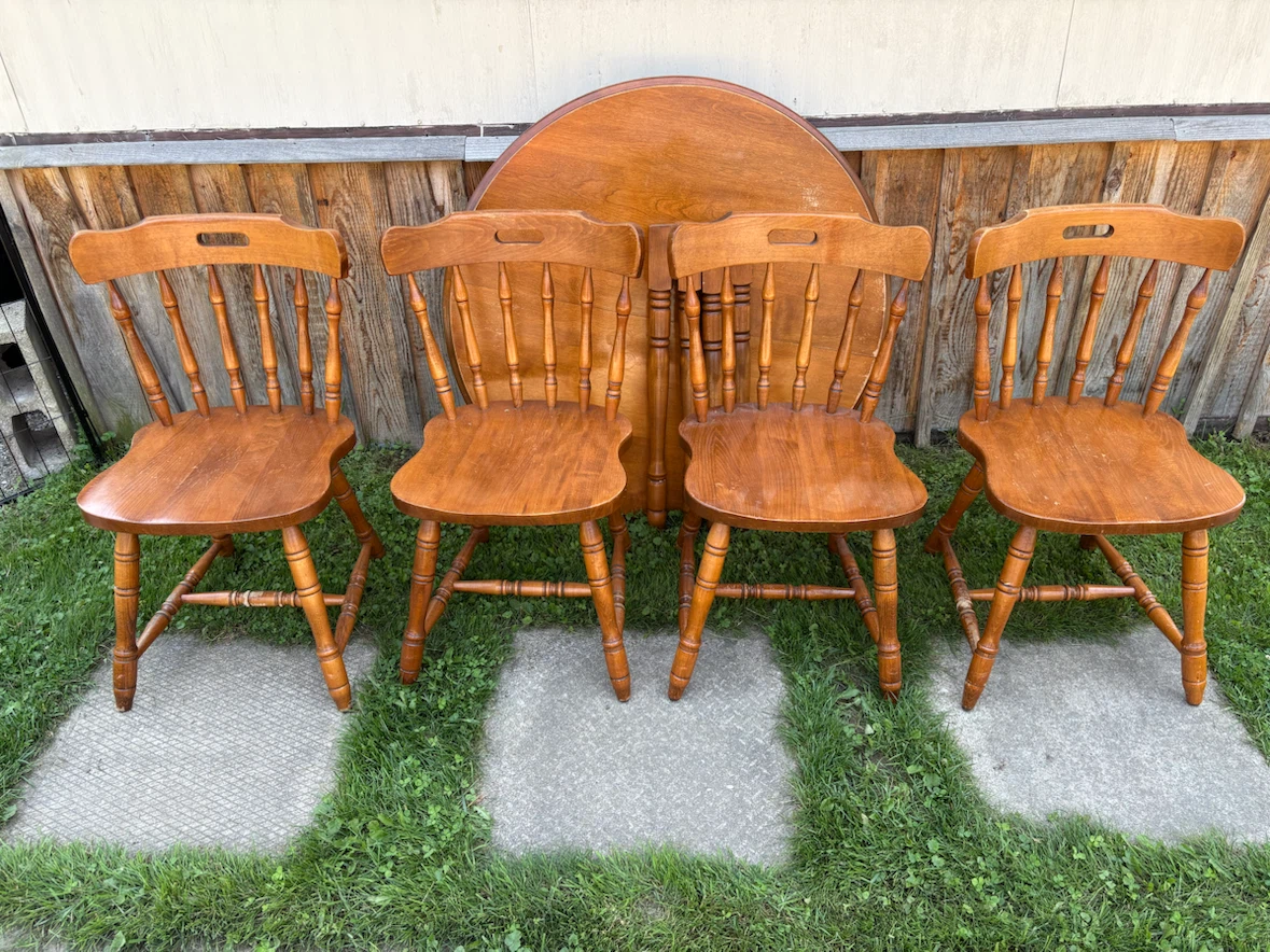 Wooden Dining Table and 4 Chairs