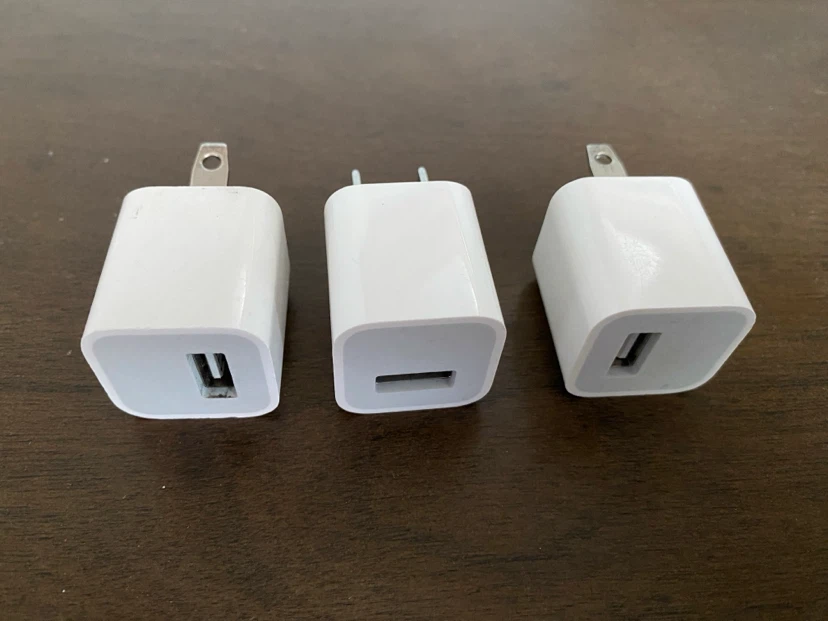 White Apple USB Power Adapters