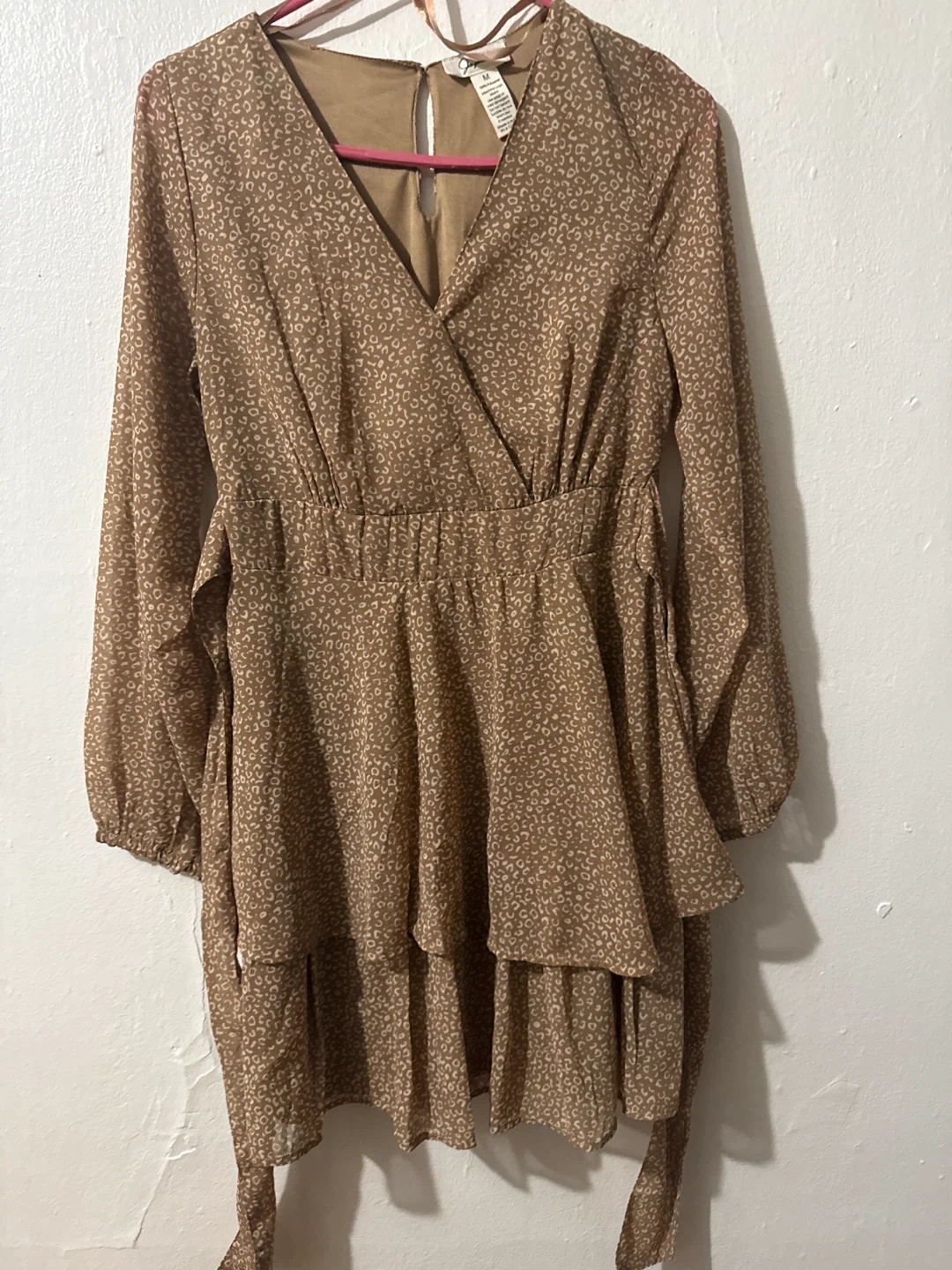Gap Brown Leopard Print Tiered Dress - photo 3
