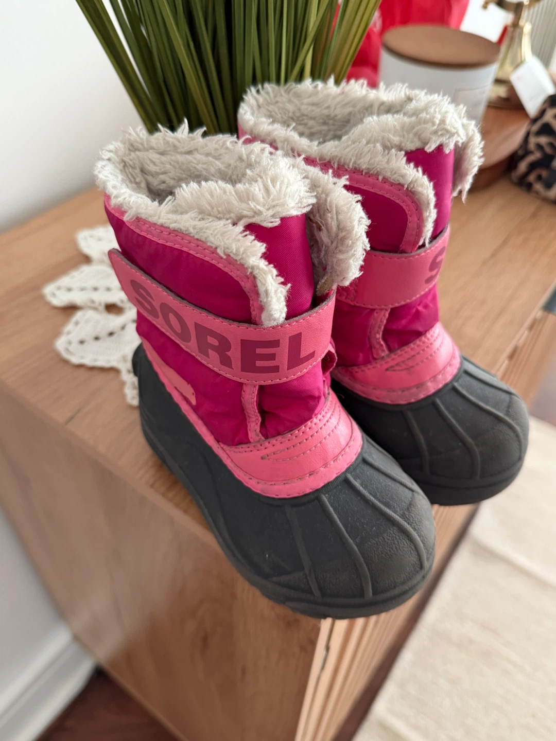Sorel Pink & Grey Winter Boots