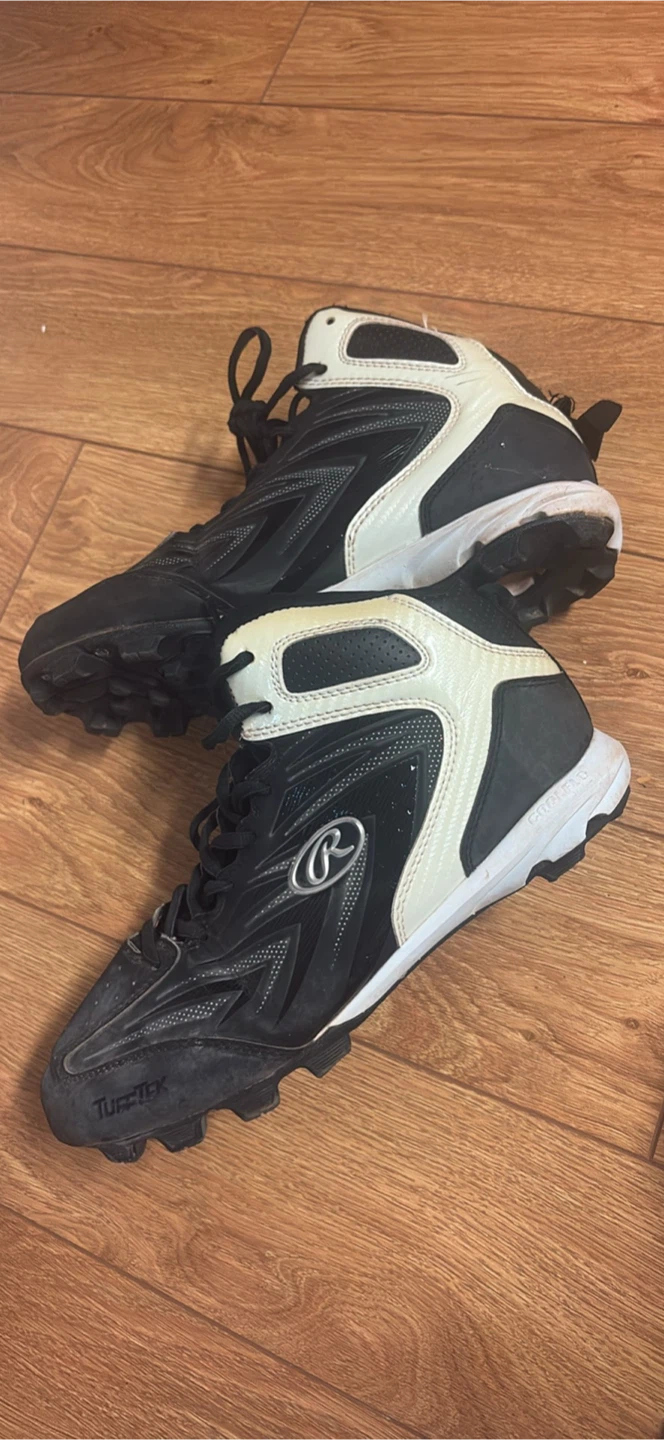 Rawlings Black Baseball Cleats size 8 - photo 2