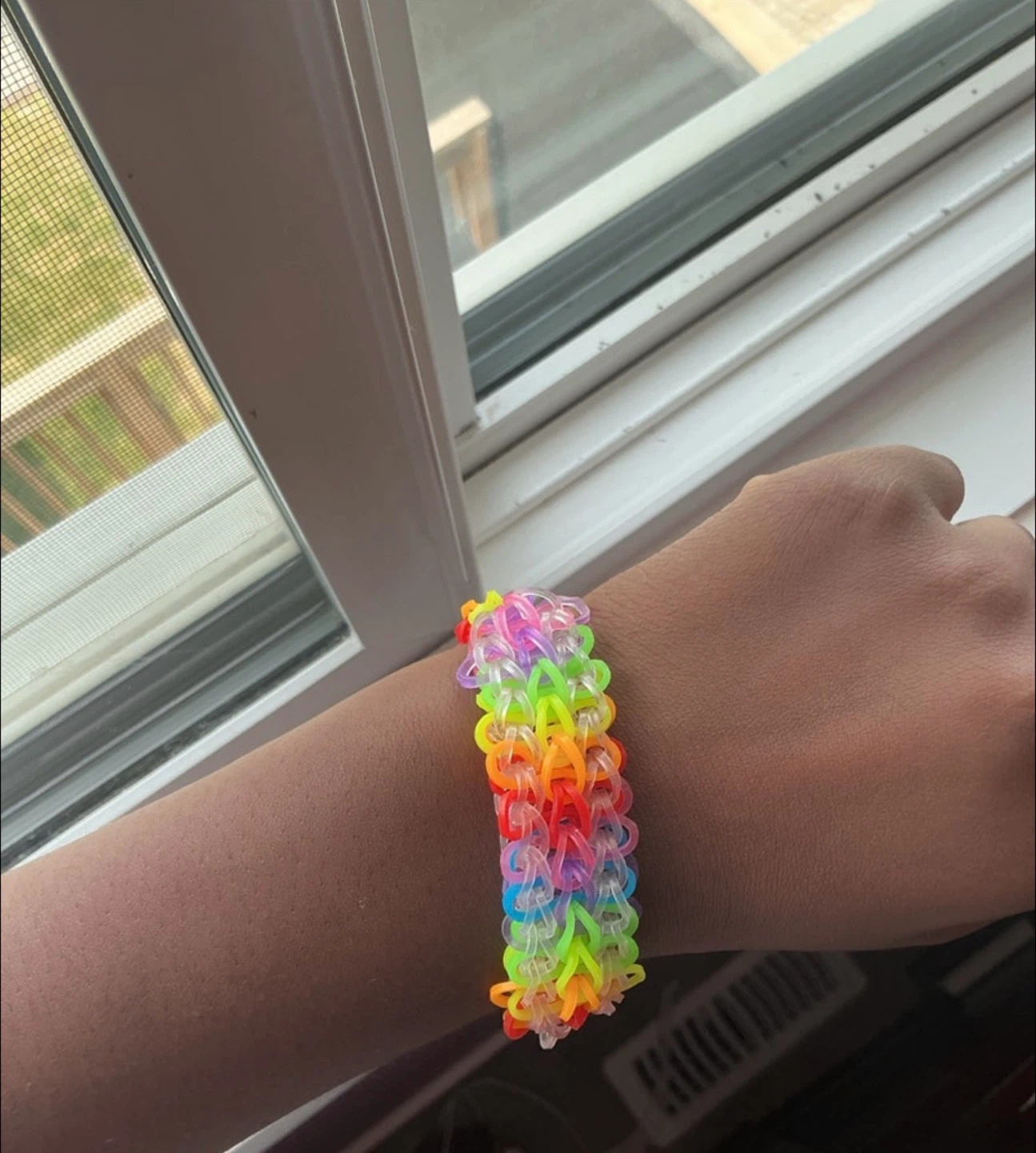 🌈 Clear Rainbow Ladder Bracelet 🌈