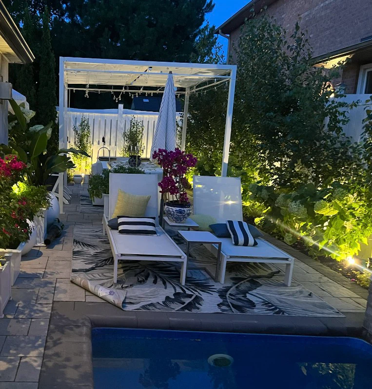 Modern White Outdoor Chaise Lounge Chairs – Set of 2 - photo 2